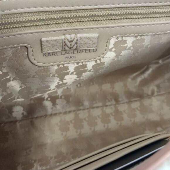 Karl Lagerfeld Paris Agyness Chevron Tweed Shoulder Crossbody - Picture 13 of 13